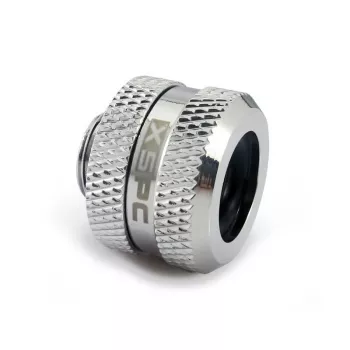 XSPC Savienotājs G1/4 uz 14mm cieto caurulīti, hromēts - 8 gab.