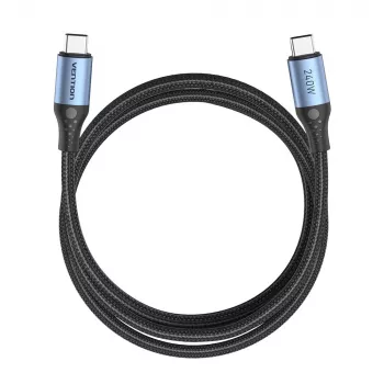 Vention USB 2.0 5A 240W 1.5m MELNS USB-C uz C kabelis