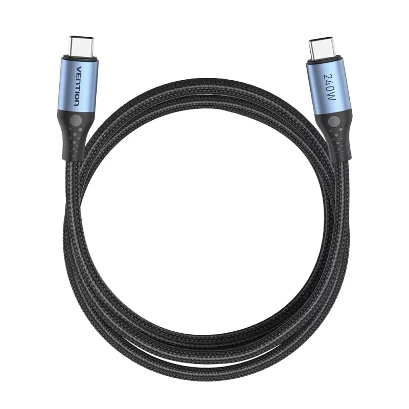Vention USB 2.0 5A 240W 1.5m MELNS USB-C uz C kabelis