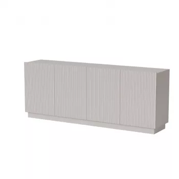 Kumode Cama Meble LIVERTI 200x42x78 cm, smilškrāsas, skaidu plātnes rāmis