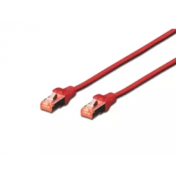 Tīkla kabelis Digitus CAT 6 S/FTP RJ-45 0,5m Sarkans