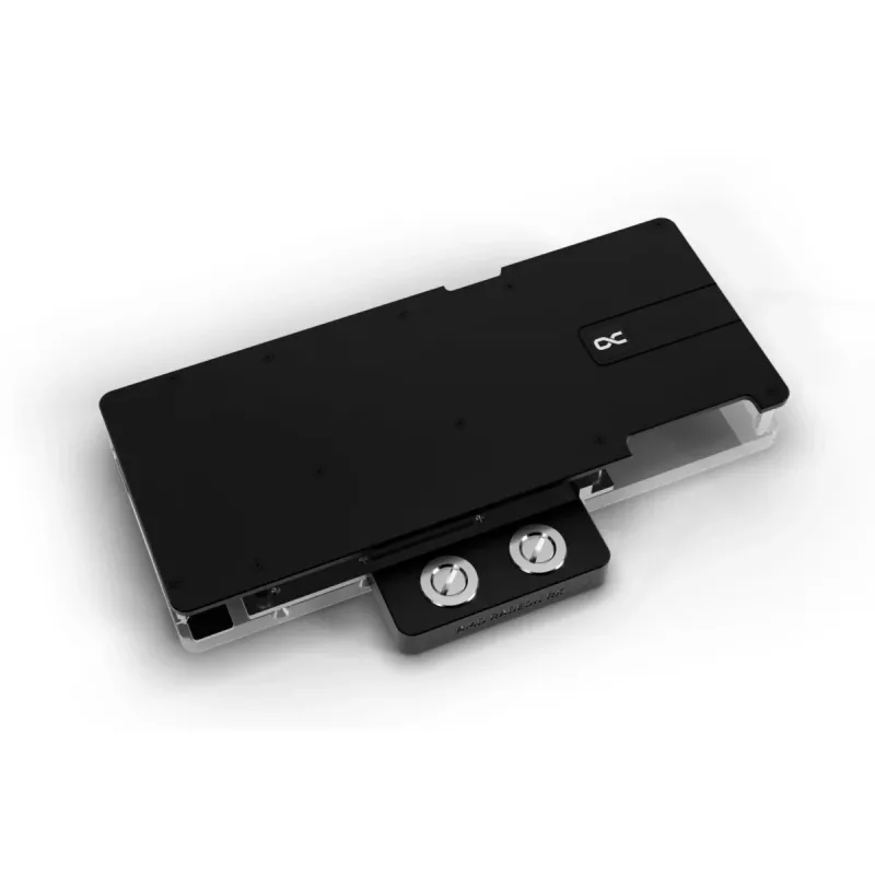 Alphacool Core RX 9070 XT Mercury dzesēšanas bloks caurspīdīgs hroms ar aizmugures plāksni