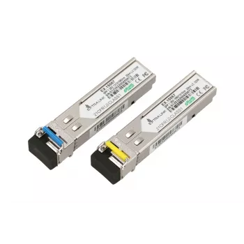 Extralink SFP WDM modulis 1.25G, 1.25Gbps, 1310/1550nm, vienmoda, 20km, LC, DOM, pāris, saderīgs ar HP/Aruba