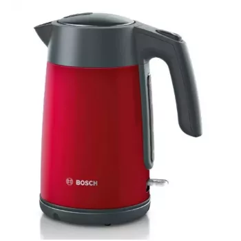 Elektriskā tējkanna Bosch TWK7L464 — 1,7 L, 2400 W, sarkana, plastmasas korpuss