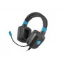 Vadu spēļu austiņas Fury NFU-1584 ar buma mikrofonu, apvalka tipa, 98 dB, 15–25000 Hz, 2 m kabelis, USB un 3,5 mm, zila