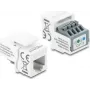 DELOCK Keystone modulis RJ11 uz 4-pin spaiļu bloku, balts