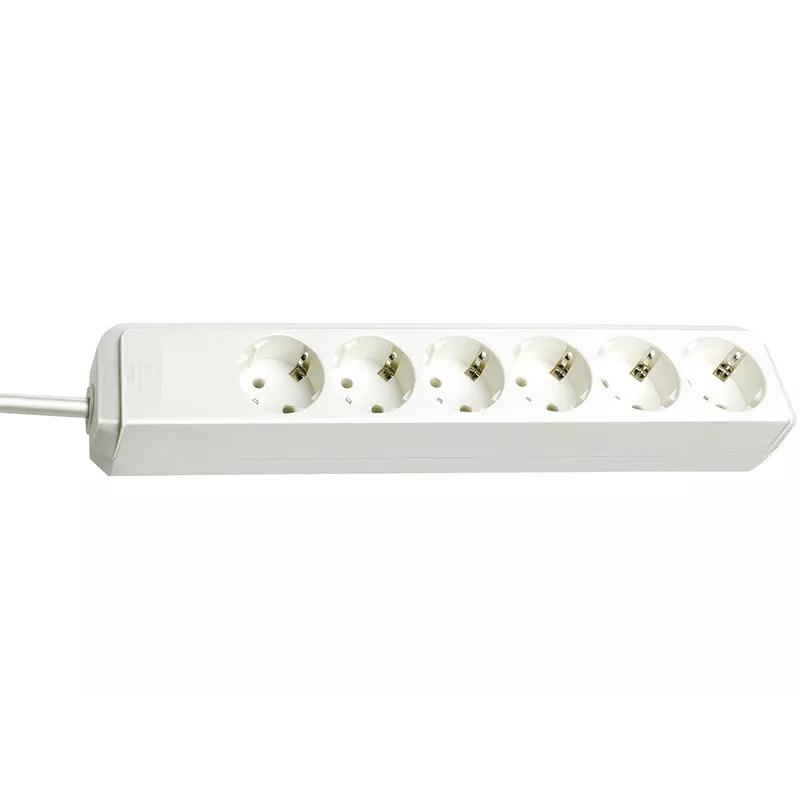 brennenstuhl pagarinātājs Eco-Line, 6 kontaktligzdas, balts (1159420015)