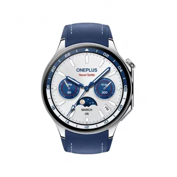Viedpulkstenis ONEPLUS OnePlus Watch 2 47 mm, 1.43 collu AMOLED, 466×466, 32 GB, Wi-Fi, GPS, Zils korpuss