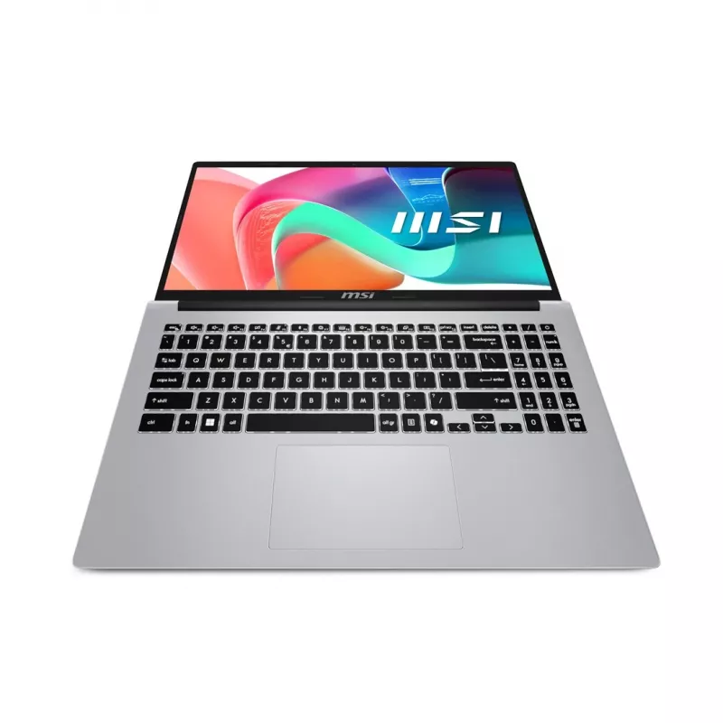 MSI Modern 15 F13MG-088PL klēpjdators, Intel® Core™ i7-1355U, 15.6 inch Full HD, 16 GB DDR4, 512 GB SSD, Wi-Fi 6E, Windows 11 Pro, Sudrabs