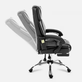 Ergonomisks biroja grozāmais krēsls mark adler MA-BOSS 6.0, organiskās ādas sēdeklis, regulējams augstums 47–55 cm, jostas atbalsts, Tilt Dual mehānisms