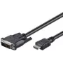 Wentronic Goobay HDMI™ / DVI-D kabelis, melns, 5 m - 19 kontaktu HDMI™ spraudnis > DVI-D (18+1) spraudnis (50582)