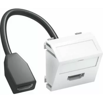 OBO Bettermann Multimediju turētājs HDMI MTS-HD F RW1 ar kabeli Bu.-Bu. 45x45mm (6104838)