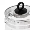 Adler tējkanna AD 1299 | Elektriskā | 2200 W | 1.5 L | Stikla | 360° grozāma pamatne | Melna