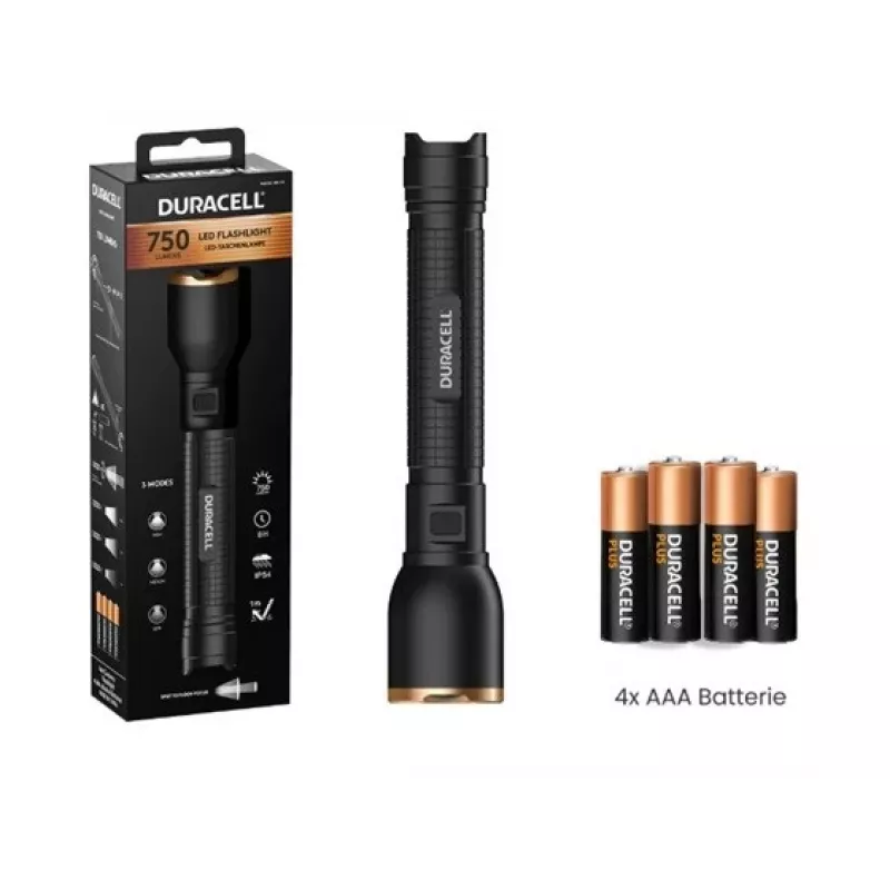 Duracell DF750 kabatas lukturis melns