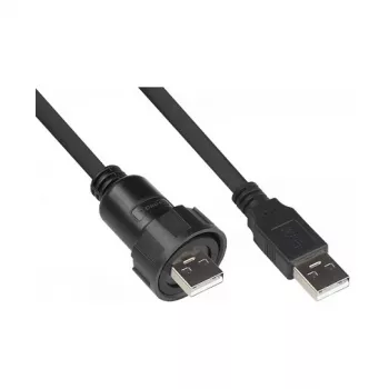 Good Connections Industrial Plug S4 USB 2.0 kabelis, USB-A uz USB-A, 1 m (IC04-U201)