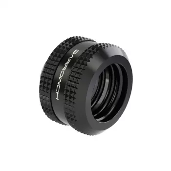 Barrow Hardtube Fitting 16 mm G1/4 inch — taisns melns kompresijas savienotājs cietajai caurulei