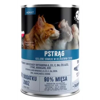 PetRepublic Foreles Gabaliņi Mērcē 400 g — mitrā kaķu barība ar foreli