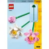 LEGO 40647 Lotus Flowers — Botāniskā kolekcija modulārs modelis, 220 gab., augstums 300 mm, vecums 8+
