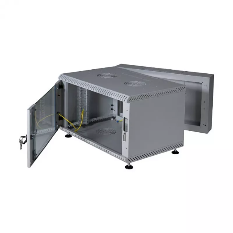 EFB-Elektronik 48,3 cm (19 inch) sienas korpuss 6HE, grozāms, 2-daļīgs, RAL7035, dziļums 500 mm