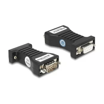 DeLOCK 64315 RS-232 seriālais pārveidotājs, retranslators, izolators, melns, 33x63x17mm