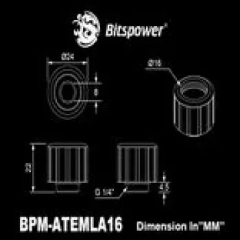 BitsPower Artemis Advanced Multi-Link caurules savienotājs 16 mm ārējais diametrs, Arctic White