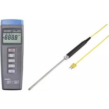 VOLTCRAFT K101 + TP 208 temperatūras mērīšanas instruments -200 līdz +1370 °C, tipa K zonde