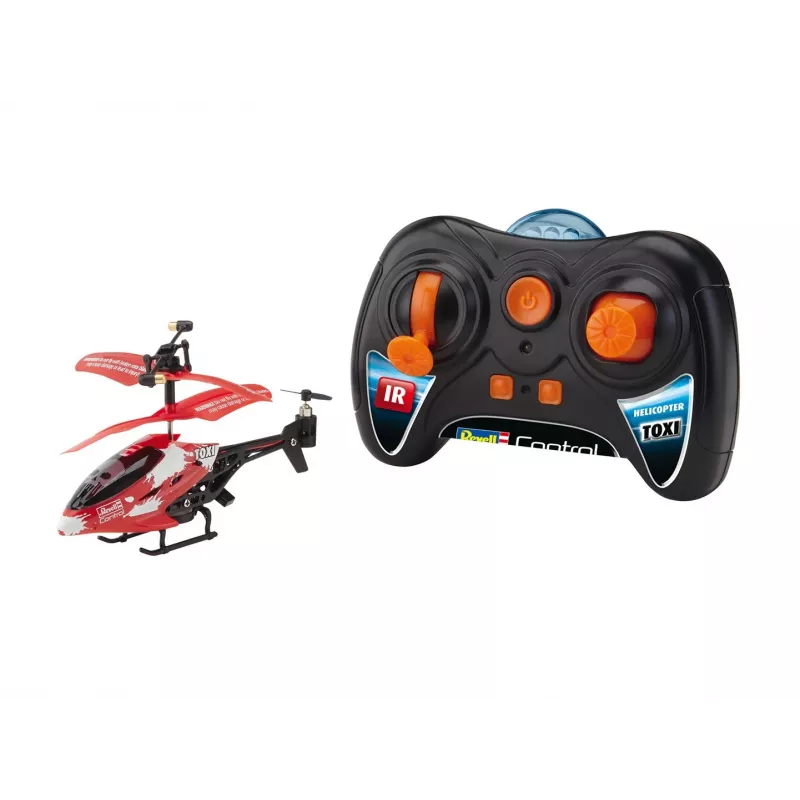 Helikopters RC Revell TOXI ar elektromotoru, LiPo 75 mAh, 15 g, balts/sarkans/melns