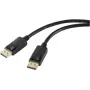 Renkforce DisplayPort savienojuma kabelis, DisplayPort spraudnis – DisplayPort spraudnis, 2.00 m, melns, RF-5245268, DisplayPort 1.2