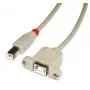 Lindy 31800 USB kabelis 0.5 m USB B Pelēks
