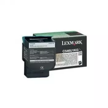 Lexmark Toner C546U1KG - Melns - 8 000 lappušu ražība (C546U1KG)