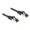 Tīkla kabelis DeLOCK 80566 RJ-45 Cat8.1 0,25 m Melns