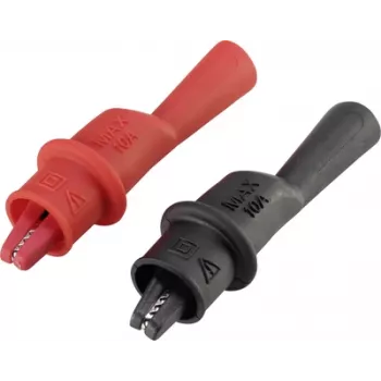 VOLTCRAFT Krokodilklemme ar 2 mm spraudni CAT III 1000 V, CAT IV 600 V, melna/sarkana MSK-111 (VC-8085005)