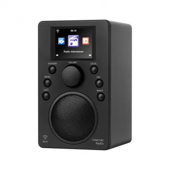 Interneta radio Kruger & Matz KM0818.1 ar Wi‑Fi, Bluetooth, USB un modinātājpulksteni