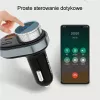 Brīvroku komplekts Awei C-843 Bluetooth 5.0 ar FM raidītāju, USB un USB-C savienojumiem