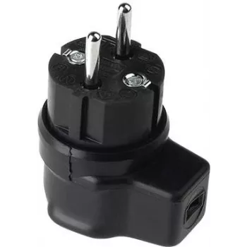 Bachmann Vollgummi 740.017 IP44 Melns, 3-polains leņķa gumijas spraudnis