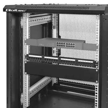Qoltec 54512 19" statīva aizpildpanelis, 2U, tērauds