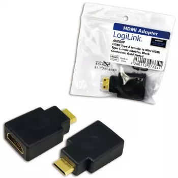 Pārejas savienotājs HDMI C uz HDMI A LogiLink AH0009 Melns