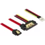 SATA kabelis DeLOCK 85232 0.3 m SATA 7-pin + Molex 4-pin SATA 22-pin Melns