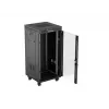 Brīvi stāvošs skapja statīvs LANBERG FF01-6624-12BL 24U 19 collas 600×600 mm, IP20, 1200 kg, melns