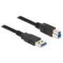 USB kabelis DeLOCK 85067 USB 3.2 Gen 1 1.5 m USB A USB B Melns