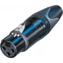 Neutrik XLR ligzdas savienotājs, taisns, 3 polu, melns NC3FXX-BAG 1 gab.