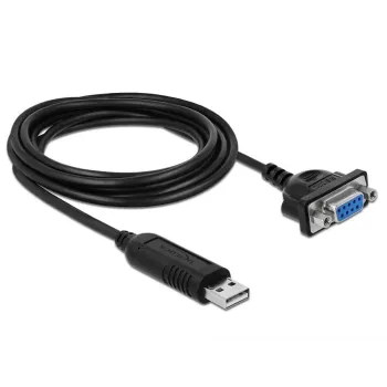 Seriālais kabelis DeLOCK 66281 Melns 1.8 m RS-232 USB Type-A