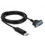 Seriālais kabelis DeLOCK 66281 Melns 1.8 m RS-232 USB Type-A