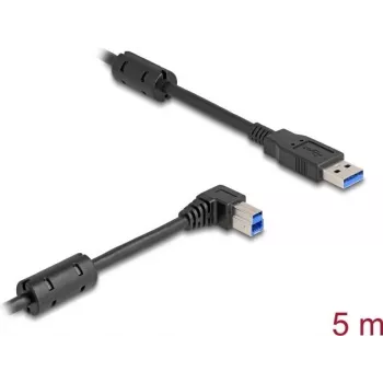 DeLOCK USB kabelis A-tips vīrišķais uz B-tips vīrišķais 90° leņķveida 5 m