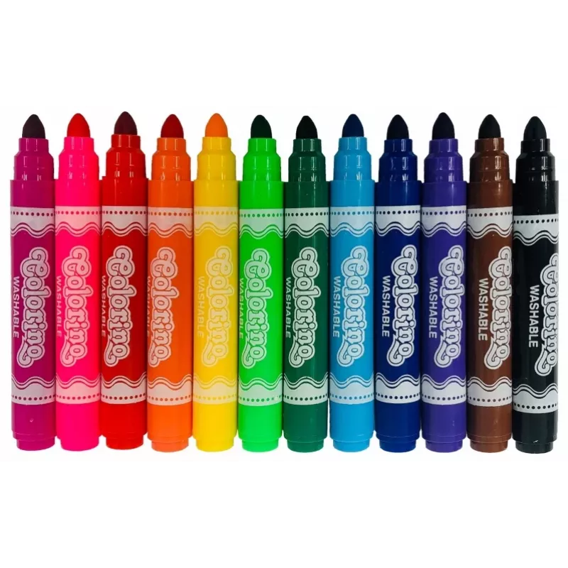 Filtspalvas Colorino 42651PTR apaļš gals 12 krāsu komplekts
