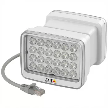 AXIS T90D35 PoE W-LED apgaismotājs - infrasarkanais apgaismotājs - piemērots griestu, staba un sienas montāžai - iekštelpām un ārtelpām - balts, sudrabs - AXIS