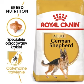Sausā suņu barība Royal Canin German Shepherd Adult, 11 kg — liela šķirne, mājputni, 24% olbaltumvielas, 19% tauki