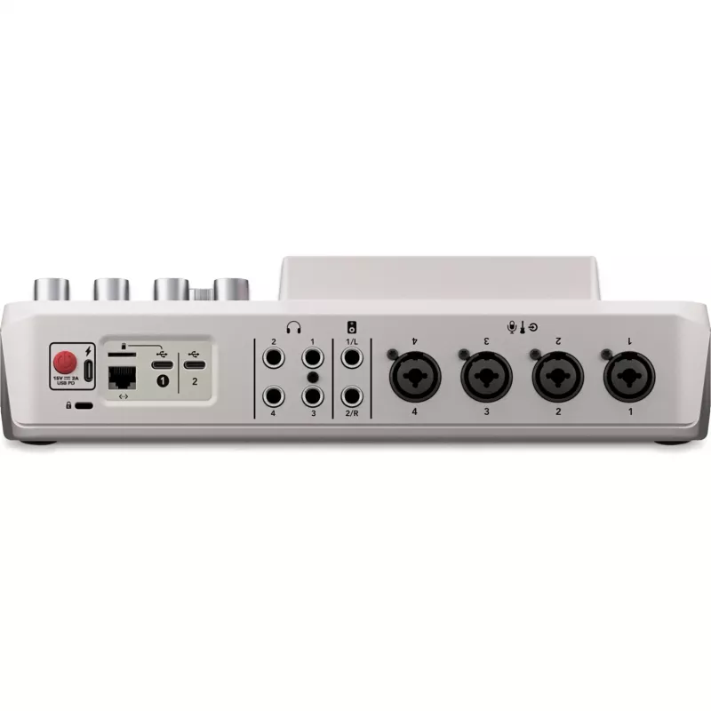 Audio interfeiss Rode RØDECaster Pro II balts — daudzkanālu USB ierakstu konsole