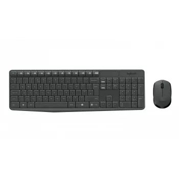 Logitech MK235 Izturīgs bezvadu tastatūras un peles komplekts pelēks