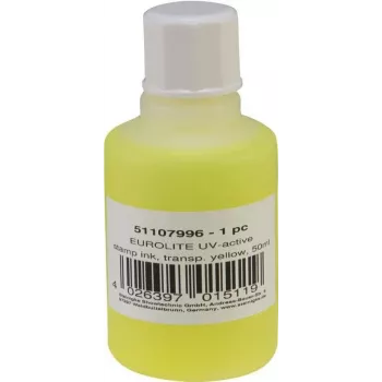 Zīmogu spilventiņa tinte EUROLITE UV-aktīva Caurspīdīgi Dzeltena 50 ml (51107996)